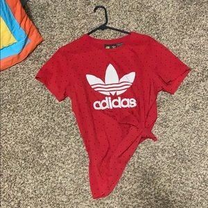 Red adidas too